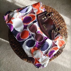 NWT! Coach Ashley Hand Drawn Scarf Print Handbag